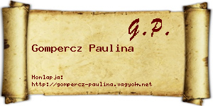 Gompercz Paulina névjegykártya